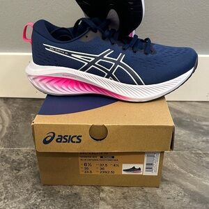 ASICS Women's Blue and Pink Running Shoes size 6.5
